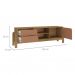 Conjunto de Sala de Estar Nature com Rack para TV até 65 polegadas 1 PT 2 GV, Buffet e Mesa de Centro Carvalho e Terracota