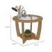 Conjunto de Sala de Estar Nature com Rack para TV até 65 polegadas 1 PT 2 GV, Buffet e Mesa de Centro Carvalho e Terracota