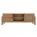 Conjunto de Sala de Estar Nature com Rack para TV até 65 polegadas 1 PT 2 GV, Buffet e Mesa de Centro Carvalho e Terracota