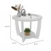 Conjunto de Sala de Estar Nature com Rack para TV até 65 polegadas 1 PT 2 GV, Buffet e Mesa de Centro Naturale e Branco