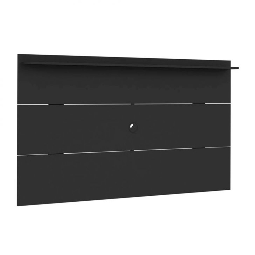 Conjunto de Sala de Estar Treviso com Rack, Painel para TV até 55 polegadas e Mesa de Centro Amêndoa e Preto