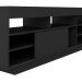 Conjunto de Sala de Estar Treviso com Rack, Painel para TV até 55 polegadas e Mesa de Centro Amêndoa e Preto