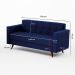 Conjunto de Sofá 2 e 3 Lugares Vitrola Suede Azul