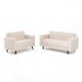 Conjunto de Sofá 2 e 3 Lugares Vitrola Suede Bege