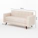 Conjunto de Sofá 2 e 3 Lugares Vitrola Suede Bege