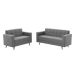 Conjunto de Sofá 2 e 3 Lugares Vitrola Suede Cinza