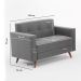 Conjunto de Sofá 2 e 3 Lugares Vitrola Suede Cinza