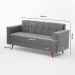 Conjunto de Sofá 2 e 3 Lugares Vitrola Suede Cinza