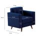 Conjunto de Sofá 3 Lugares com 1 Poltrona Vitrola Suede Azul