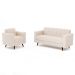 Conjunto de Sofá 3 Lugares com 1 Poltrona Vitrola Suede Bege