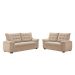 Conjunto de Sofás 2 e 3 Lugares Bertioga Veludo Capuccino