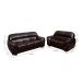 Conjunto de Sofás 2 e 3 Lugares Lisboa Marrom