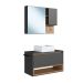 Conjunto para Banheiro com Cuba Viseu 3 PT Grafite e Mel