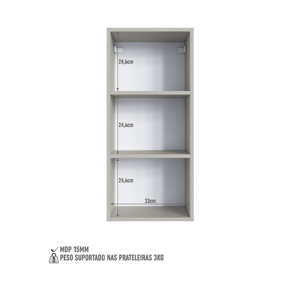 Conjunto para Banheiro com Cuba e Nicho Grace 5 Portas 1 Gaveta Arenas e Mel