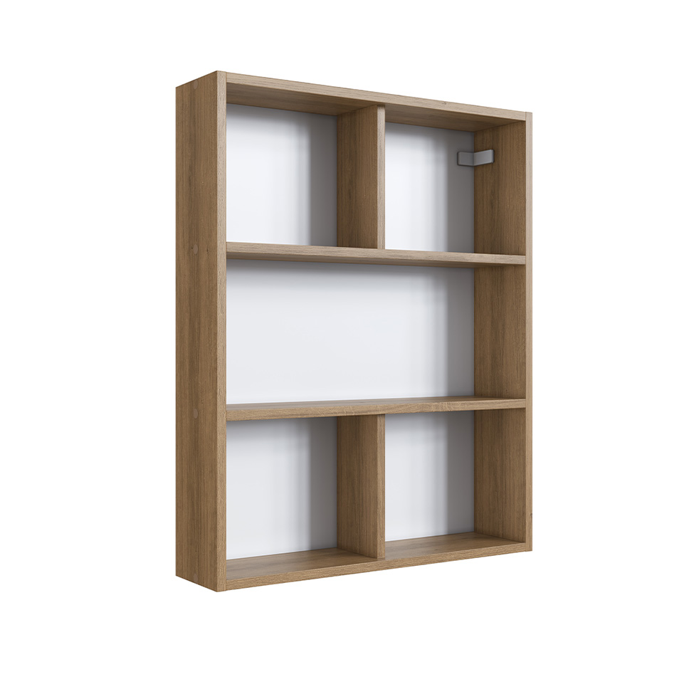 Conjunto para Banheiro com Cuba e Nicho Grace 5 Portas 1 Gaveta Mel e Arenas