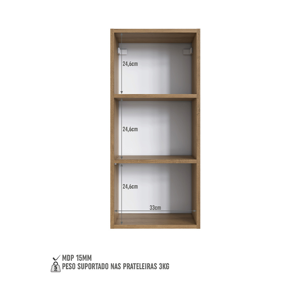 Conjunto para Banheiro com Cuba e Nicho Grace 5 Portas 1 Gaveta Mel e Arenas