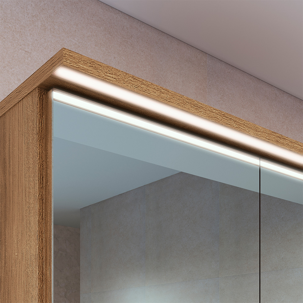 Conjunto para Banheiro com Cuba e Nicho Grace 5 Portas 1 Gaveta Mel e Arenas