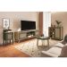 Conjunto para Sala de Estar Charlotte com Rack para TV até 75 Polegadas, Buffet 1 PT, Mesa Letaral 1 PT e Mesa de Centro Carvalho e Menta