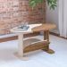 Conjunto para Sala de Estar Frank com Rack, Mesa de Centro e Bar Off White e Amadeirado