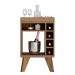 Conjunto para Sala de Estar Frank com Rack, Mesa de Centro e Bar Off White e Amadeirado