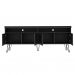 Conjunto para Sala de Estar Liberty com Rack para TV até 65 Polegadas, Mesa de Centro e Bar Preto