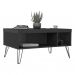 Conjunto para Sala de Estar Liberty com Rack para TV até 65 Polegadas, Mesa de Centro e Bar Preto