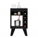 Conjunto para Sala de Estar Liberty com Rack para TV até 65 Polegadas, Mesa de Centro e Bar Preto