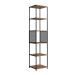 Conjunto para Sala de Estar Paricel com Aparador, Estante 40cm e Estante 77cm Preto e Mel