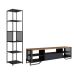 Conjunto para Sala de Estar Paricel com Rack 1 GV e Estante 40cm Preto