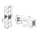 Conjunto para Sala de Estar Paricel com Rack 1 GV e Estante 40cm Preto