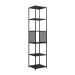 Conjunto para Sala de Estar Paricel com Rack 1 GV e Estante 40cm Preto