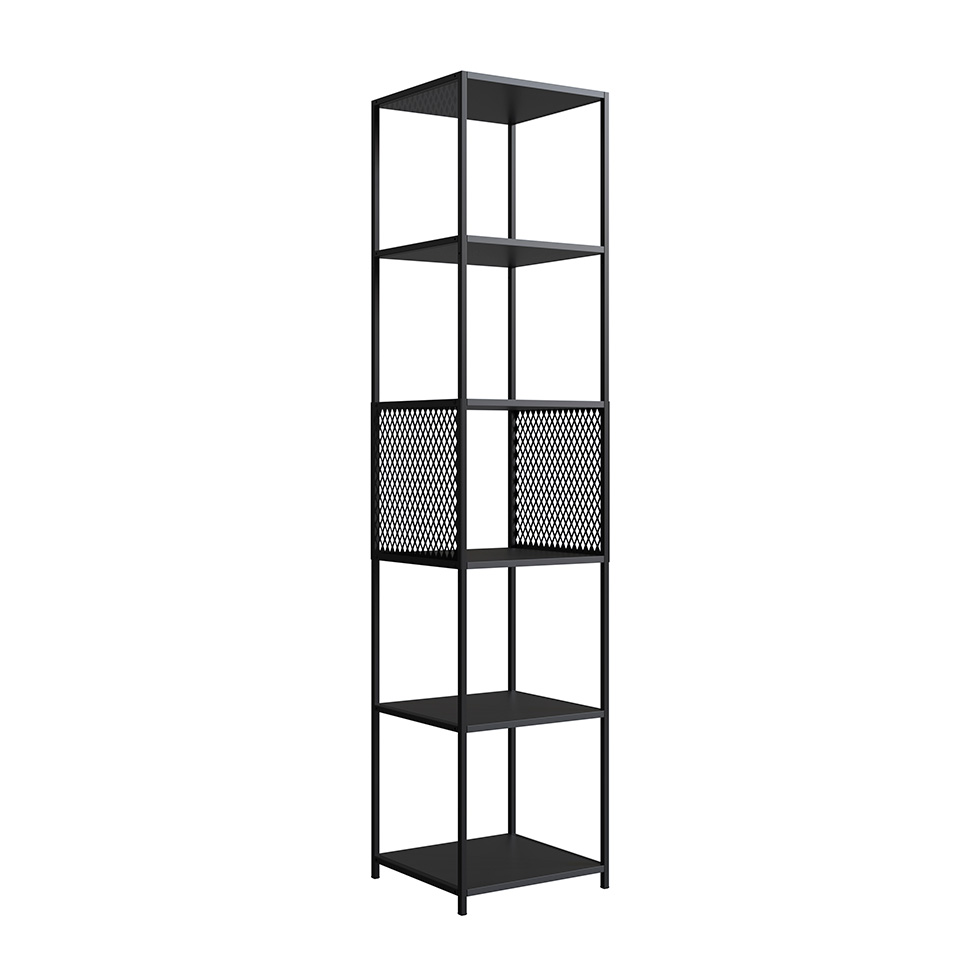 Conjunto para Sala de Estar Paricel com Rack 1 GV e Estante 40cm Preto