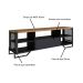 Conjunto para Sala de Estar Paricel com Rack 1 GV e Estante 40cm Preto