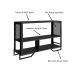 Conjunto para Sala de Estar Paricel com Rack 1 GV, Aparador, Estante 40cm e Estante 77cm Preto