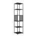 Conjunto para Sala de Estar Paricel com Rack 1 GV, Aparador, Estante 40cm e Estante 77cm Preto