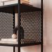 Conjunto para Sala de Estar Paricel com Rack 1 GV, Aparador, Estante 40cm e Estante 77cm Preto