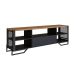 Conjunto para Sala de Estar Paricel com Rack 1 GV, Aparador, Estante 40cm e Estante 77cm Preto