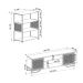 Conjunto para Sala de Estar Paricel com Rack 2 PT e Estante 77cm Preto e Mel