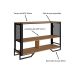 Conjunto para Sala de Estar Paricel com Rack 2 PT, Aparador e Estante 77cm Preto e Mel