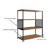 Conjunto para Sala de Estar Paricel com Rack 2 PT, Aparador e Estante 77cm Preto e Mel