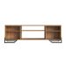 Conjunto para Sala de Estar Paricel com Rack 2 PT, Aparador e Estante 77cm Preto e Mel