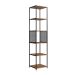 Conjunto para Sala de Estar Paricel com Rack 2 PT, Prateleira Diamante, Estante 40cm e Estante 77cm Preto e Mel