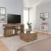 Conjunto para Sala de Estar Royal com Rack, Mesa de Centro e Mesa Lateral Pinho e Off White