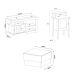 Conjunto para Sala de Estar Royal com Rack, Mesa de Centro e Mesa Lateral Pinho e Off White