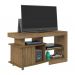 Conjunto para Sala de Estar Royal com Rack, Mesa de Centro e Mesa Lateral Pinho e Off White