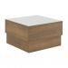 Conjunto para Sala de Estar Royal com Rack, Mesa de Centro e Mesa Lateral Pinho e Off White