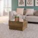 Conjunto para Sala de Estar Royal com Rack, Mesa de Centro e Mesa Lateral Pinho e Off White