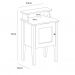 Conjunto para Sala de Estar Royal com Rack, Mesa de Centro e Mesa Lateral Pinho e Off White