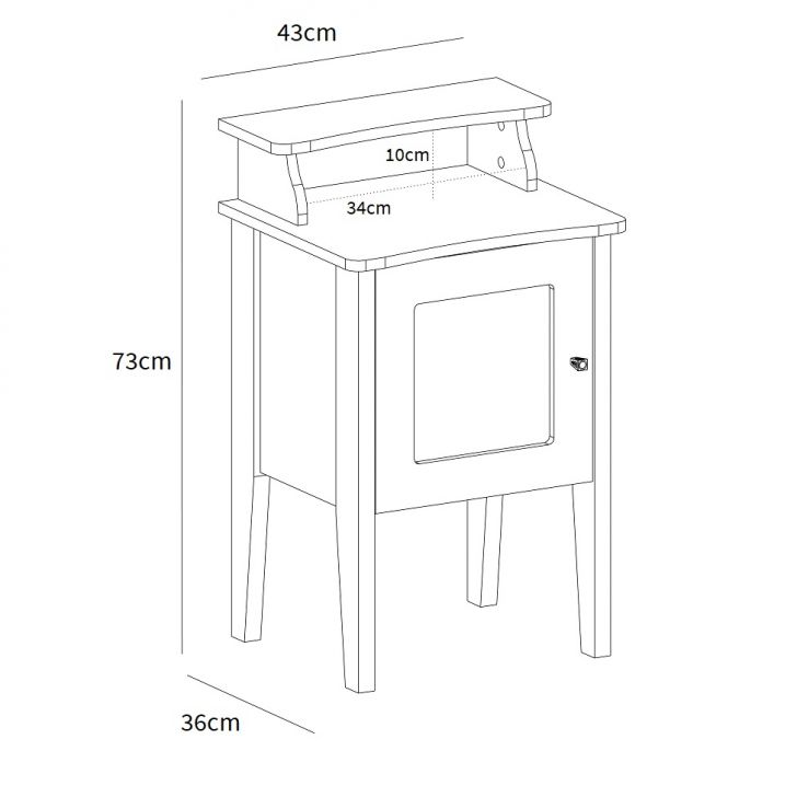 Conjunto para Sala de Estar Royal com Rack, Mesa de Centro e Mesa Lateral Pinho e Off White