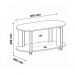 Conjunto para Sala de Estar Sampa com Rack para TV até 47 Polegadas, Mesa de Centro e Mesa Lateral Cinamomo e Off White